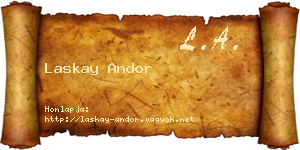 Laskay Andor névjegykártya