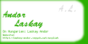 andor laskay business card